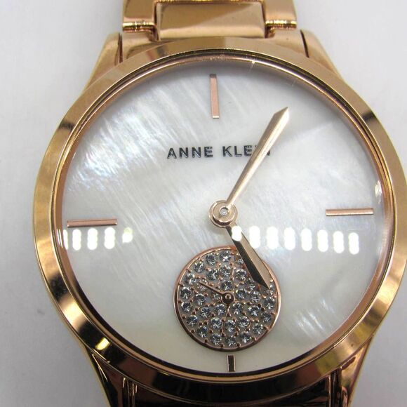 Anne Klein Women's Analog Dial Quartz Genuine Wrist Watch in Gold Color - Picture 3 of 4